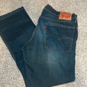 Levi's Blue Straight Jeans with Classic Indigo Wash 513 36 X 30